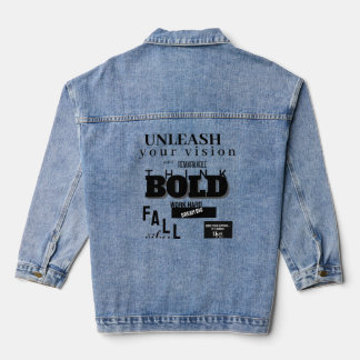 Veste En Jean Fearless Threads – Bold, edgy, motivational