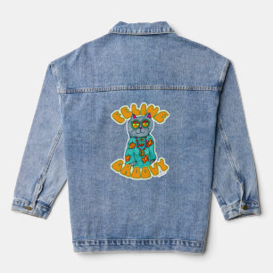 Veste En Jean Feline Super Hippie Epic amusant chat Cartoon