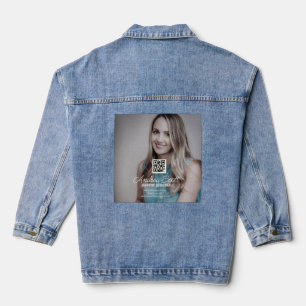 Veste En Jean Femme patronne d'entreprise ajouter photo nom q r