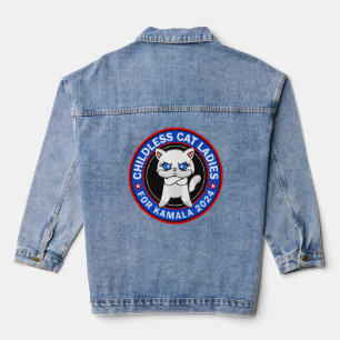 Veste En Jean Femmes de chats sans enfants pour Kamala Democrats