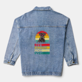 Veste En Jean Femmes Vintage meilleur Schnauzer papa jamais père
