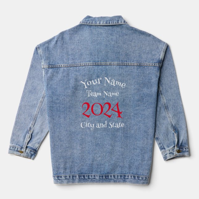 Veste En Jean Fête de célébration de vacances de Noël 2024 (Verso)