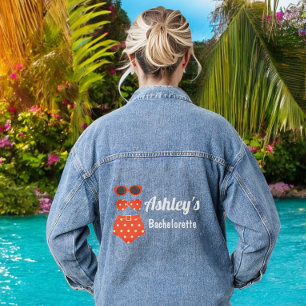 Veste En Jean Fête de Fiançailles sur la Plage avec Maillot de B