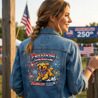 Veste En Jean Feux d'artifice pour le 250e anniversaire du Golde