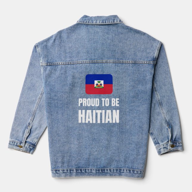 Veste En Jean Fier d'être haïtien (Verso)