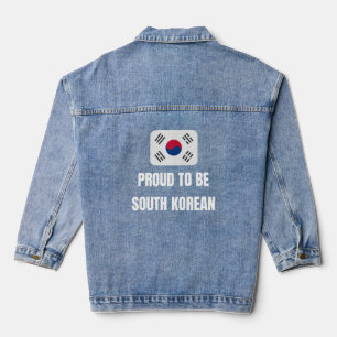 Veste En Jean Fier d'être Sud-coréen