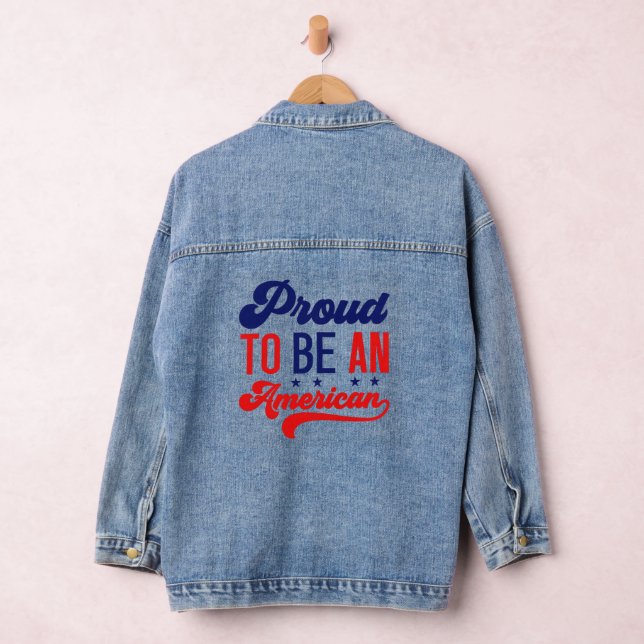 Veste En Jean Fier d'être un Américain (Hangar)