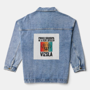 Veste En Jean Fier grand-père Vizsla conception vintage amateur