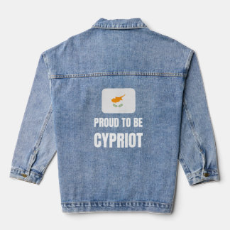 Veste En Jean Fière d'être chypriote