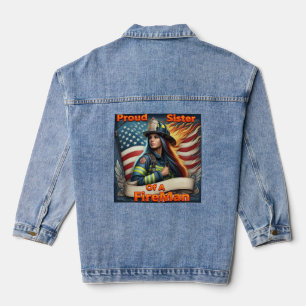 Veste En Jean Fière Soeur D'Un Combat De Feu Insurrection