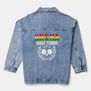 Veste En Jean Fiers Ghana Tennis De Table Ghanian Ping Pong Sout