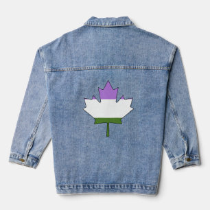 Veste En Jean Fierté de genre feuille d'érable