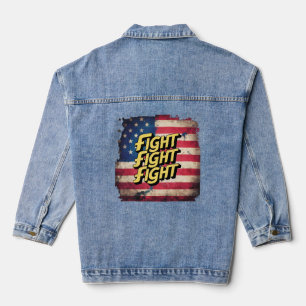 Veste En Jean Fight Fight Fight - élection Donal Trump
