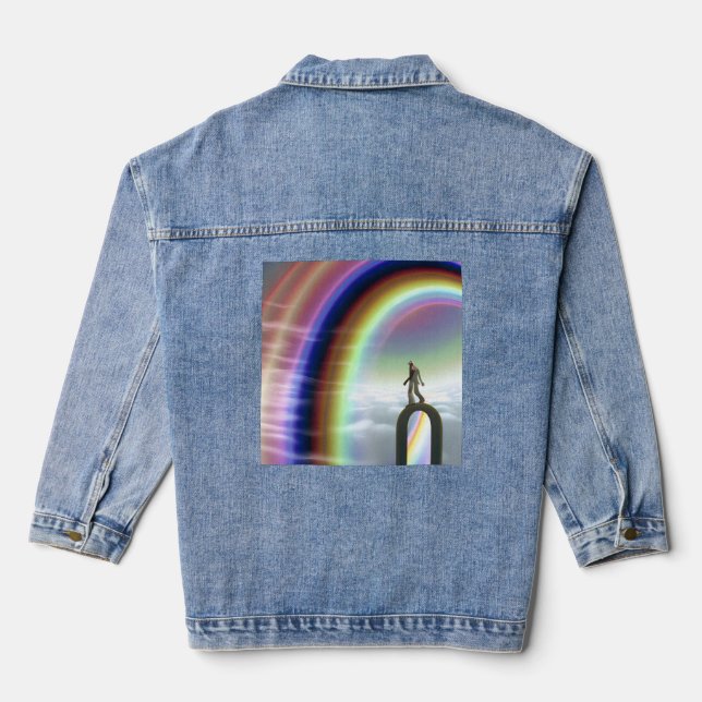 Veste En Jean Figure de mystère au Stargate interdimensionnel (Verso)