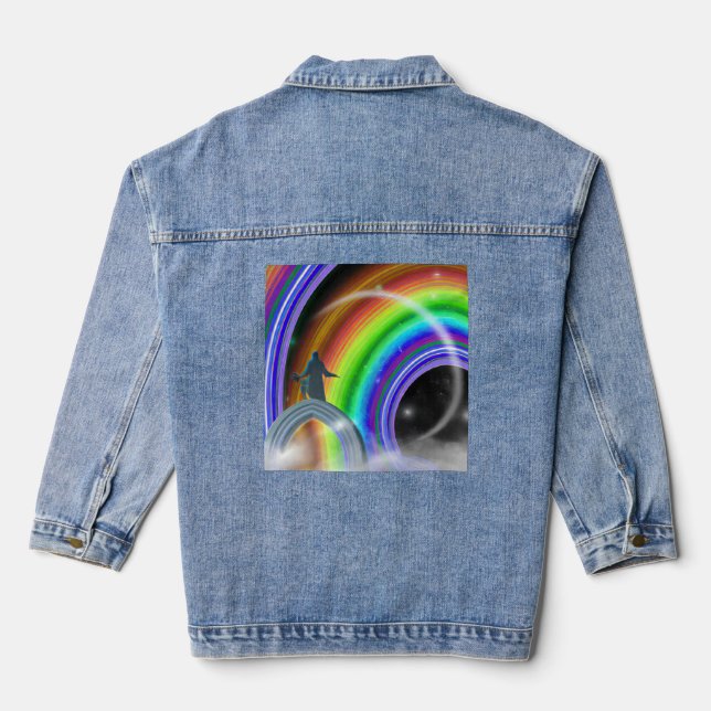 Veste En Jean Figure de mystère au Stargate interdimensionnel (Verso)