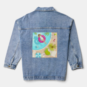 Veste En Jean Fille de piscine en bikini plage d'été