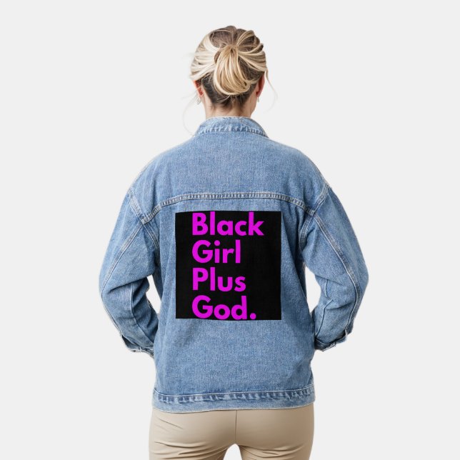 VESTE EN JEAN FILLE NOIRE PLUS DIEU (Modèle)