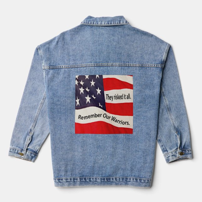Veste En Jean Flag Warrior (Verso)