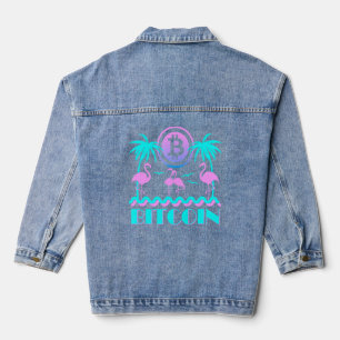 Veste En Jean Flamant rose Bitcoin Crypto Retro 80s