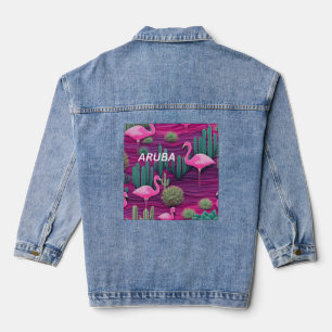 Veste En Jean flamants roses d'Aruba