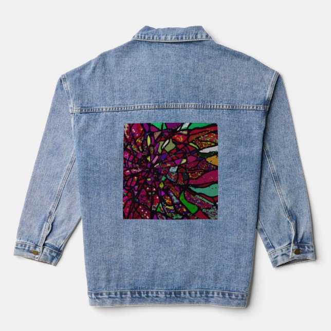 Veste En Jean Fleur Brisée (Verso)