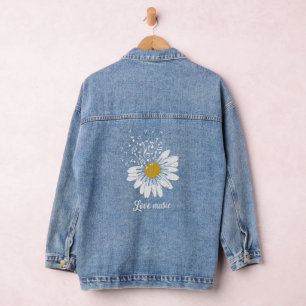 Veste En Jean Fleur de Daisy Amour de la Musique