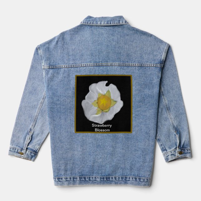 Veste En Jean Fleur de fraise Denim Jacket (Verso)