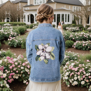 Veste En Jean Fleur de magnolia