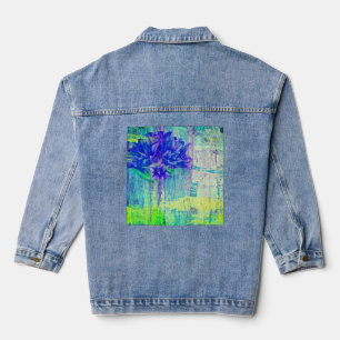 Veste En Jean Fleur de violet bleu