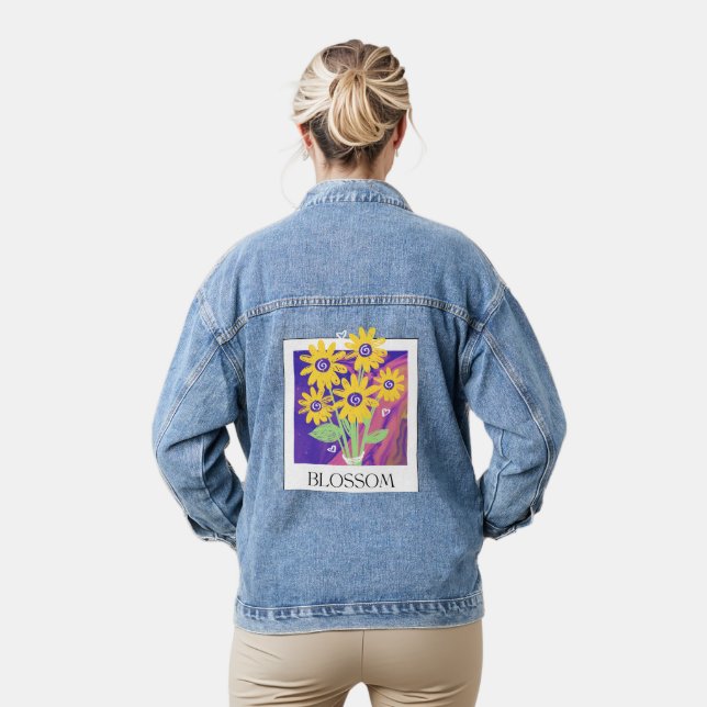 Veste En Jean Fleur en fleurs (Modèle)