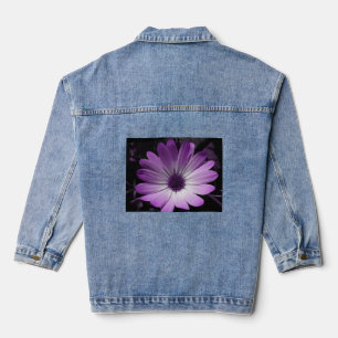 Veste En Jean Fleur marguerite violette