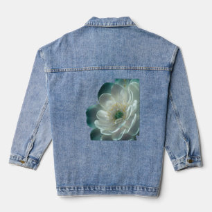 Veste En Jean Fleurs aquatiques aux pétales chevauchants et sous
