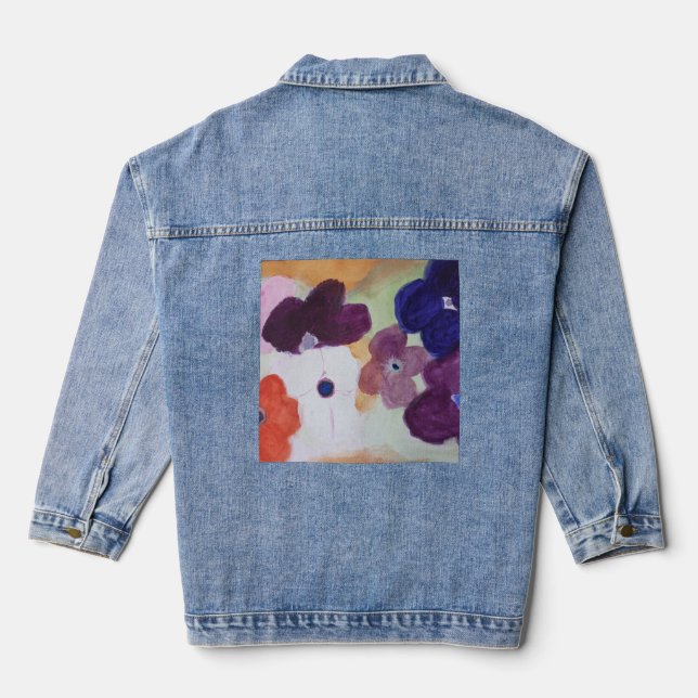 Veste En Jean Fleurs de printemps de l'anémone (Verso)