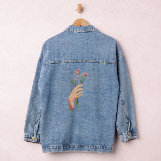 Veste En Jean Fleurs en main