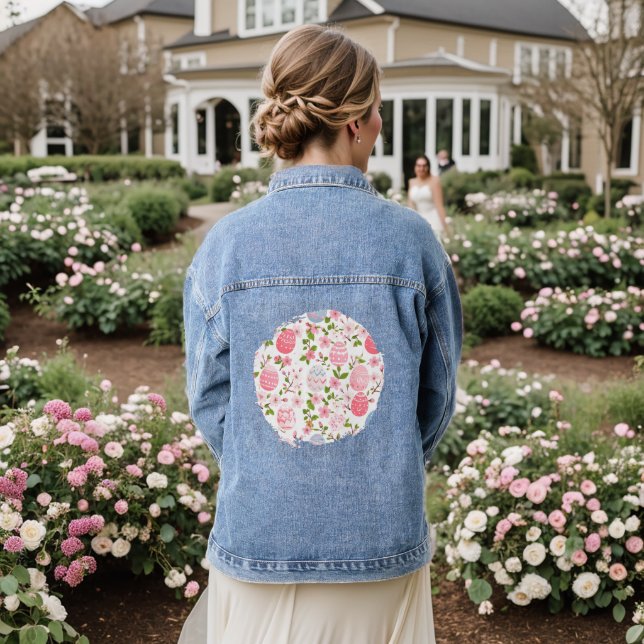Veste En Jean Fleurs et Bénédictions (Mariage Retour)