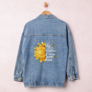 Veste En Jean Fleurs sauvages d'été et ensoleillement