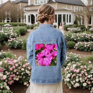 Veste En Jean Fleurs Ver 2.0