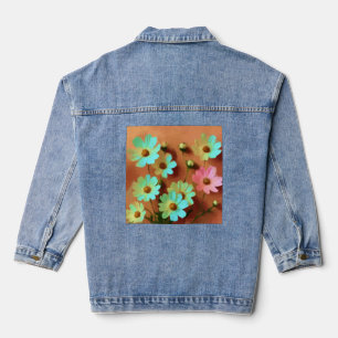 Veste En Jean Fleurs Zinnia Elegans