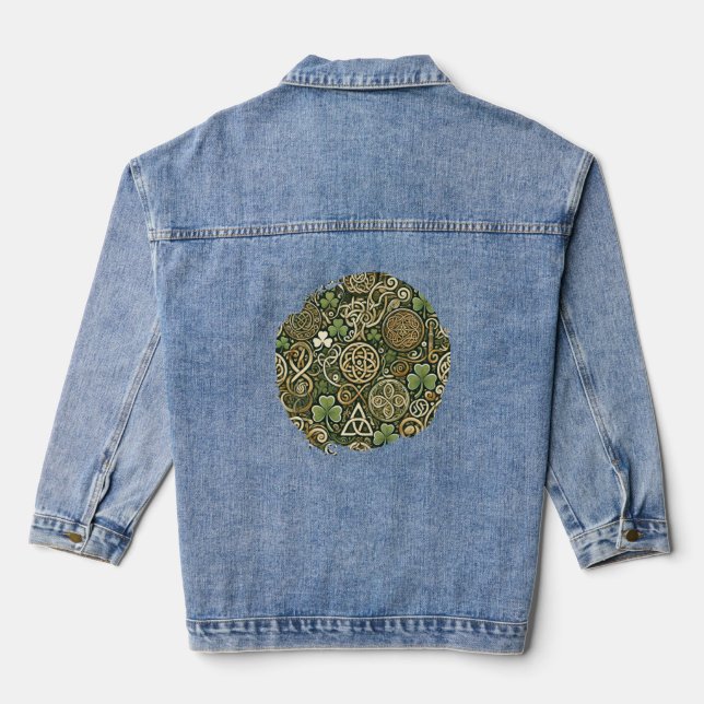 Veste En Jean Floraison Celtique (Verso)