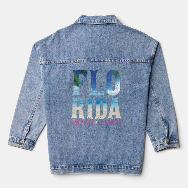 Veste En Jean Floride, Miami Beach (Verso)