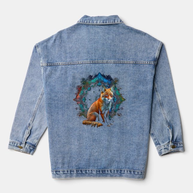 Veste En Jean Fox - Art Animal Fox (Verso)