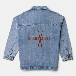 Veste En Jean Frappe Comme Une Fille Drummer Féminine