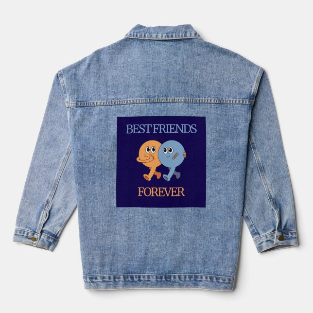VESTE EN JEAN FRIENDSHIP DAY BEST FRIENDS FOREVER, MATCHING (Verso)