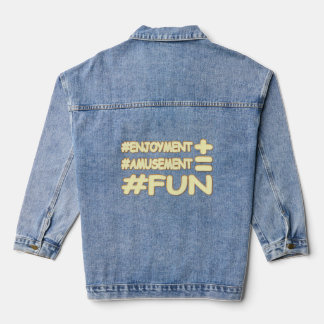 Veste En Jean "FUN EQUATION" Mignonne Expression Design. Command