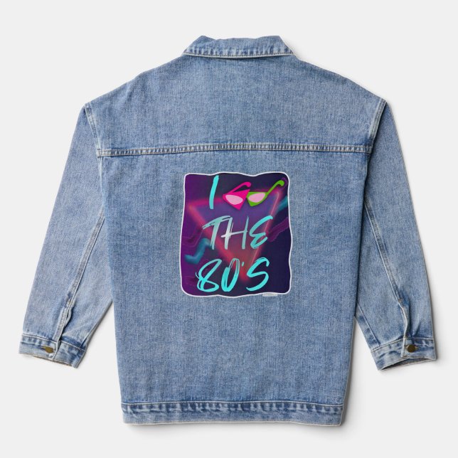 Veste En Jean Fun Nouvelle vague I Coeur 80 Design (Verso)
