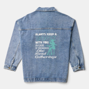 Veste En Jean Funny Bookworm cadeaux adorable livre amant vêteme
