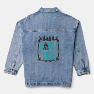 Veste En Jean Funny Summer Camp Nurse Nurse Cadeau infirmière Ca