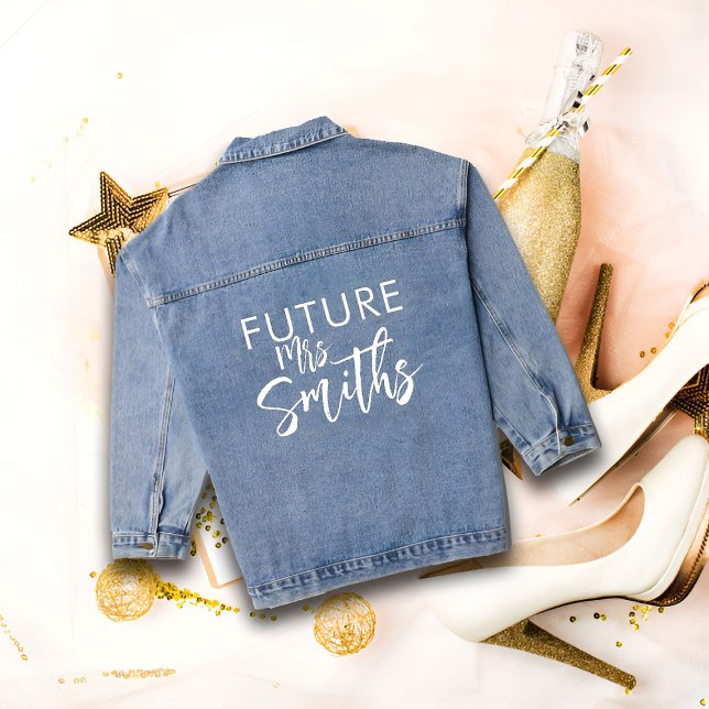 Veste En Jean Futur Madame Denim Jacket, Mariée personnalisée à  (Créateur téléchargé)