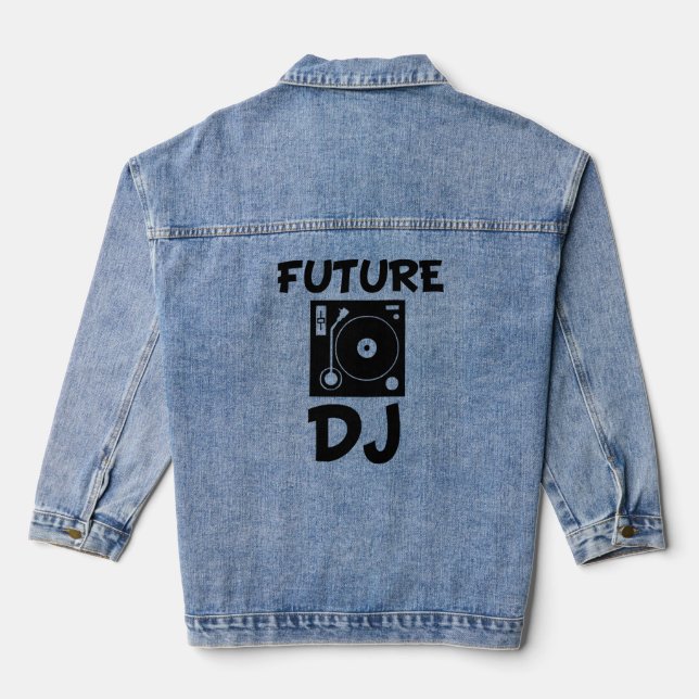 Veste En Jean Future DJ drôle de chemise bébé (Verso)