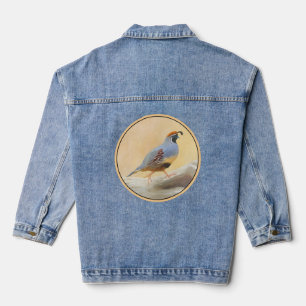 Veste En Jean Gambrel's Quail Painting - Art d'origine des oisea